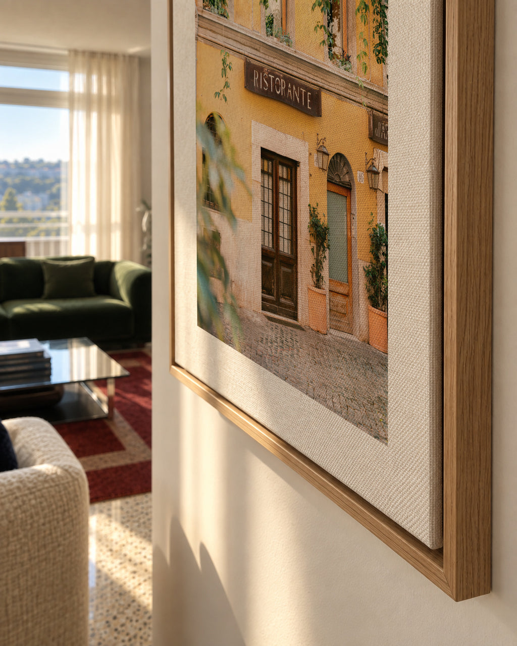 Ristorante Trastevere Rome - Framed canvas detail