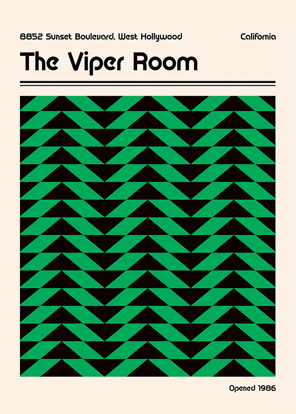 Cuadro vintage con patrón geométrico verde