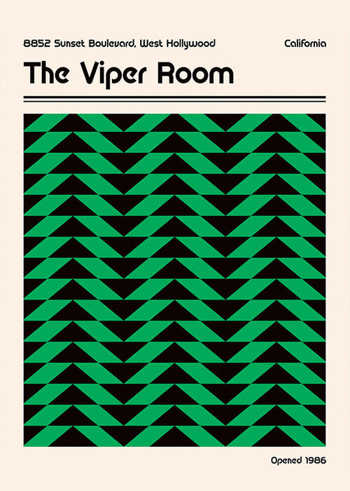 Cuadro vintage con patrón geométrico verde