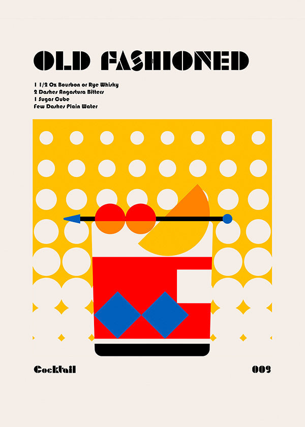 Cuadro de cocina Old Fashioned estilo Bauhaus