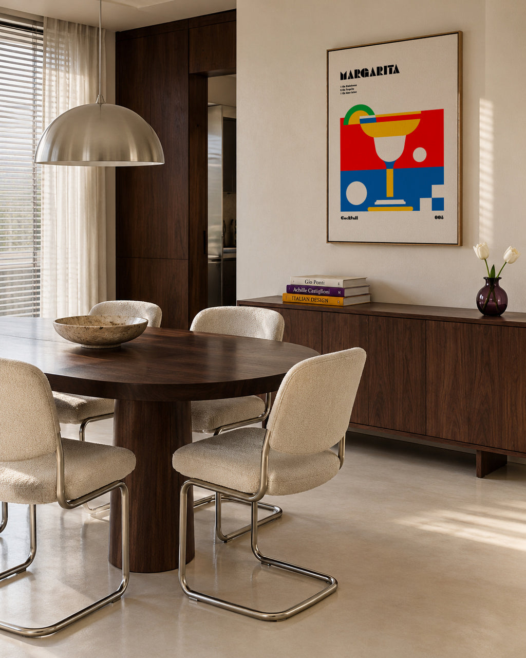 Margarita Bauhaus Cocktail - Framed canvas in an interior
