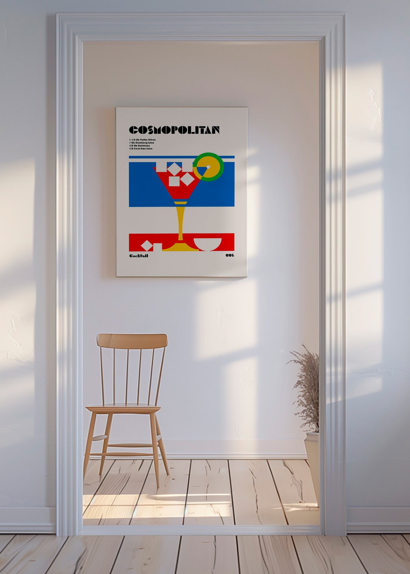 Cuadro de cocina Cosmopolitan geométrico – Canvas