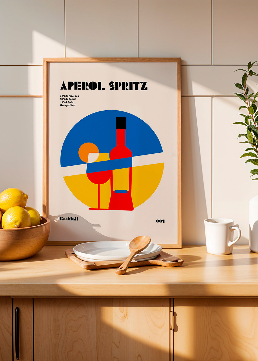 Cuadro de cocina Aperol Spritz geométrico – Product1