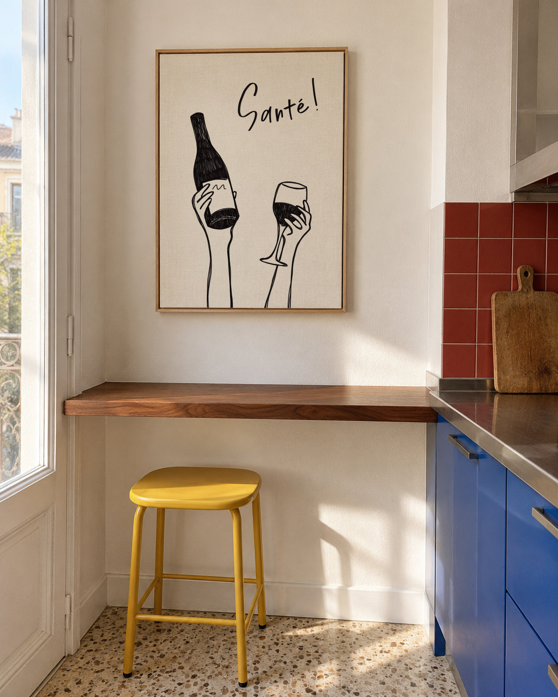 Cheers! - Framed canvas in an interior