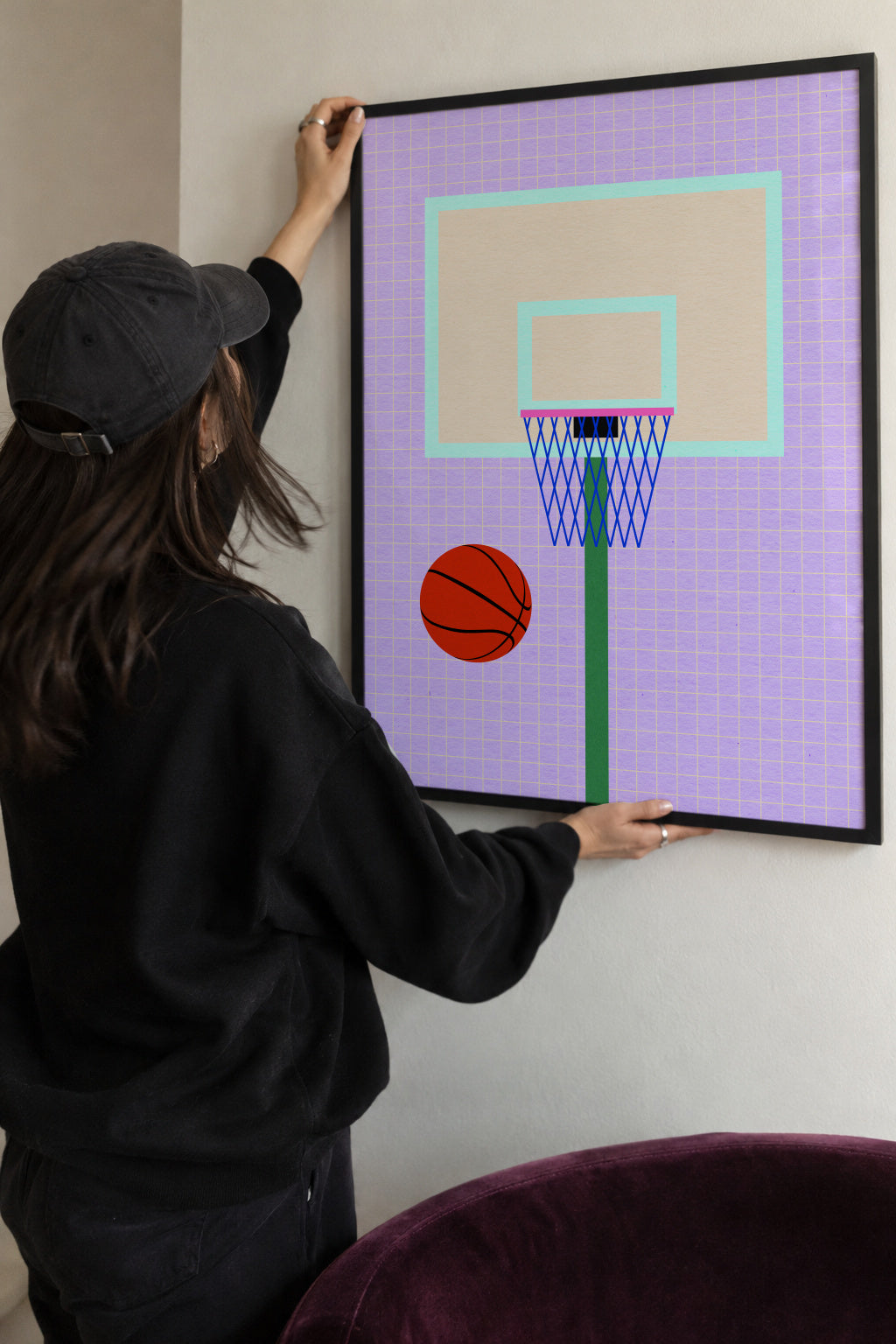 New York Basketball - Framed poster detail