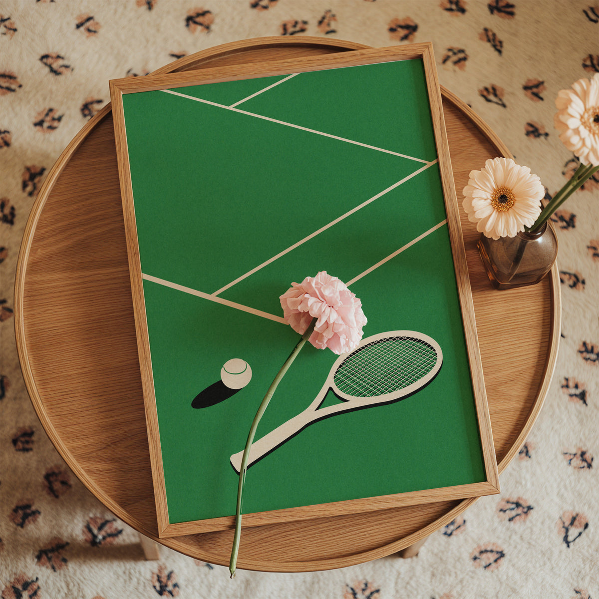 Rosi Feist Lawn Tennis Club - Framed poster in an interior