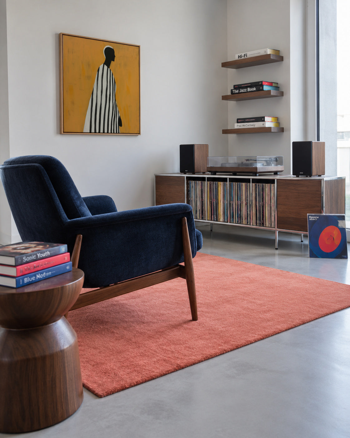 Portrait of a Man - Framed canvas in an interior