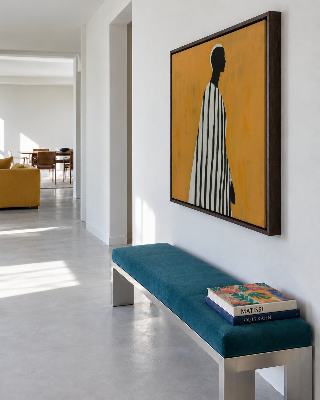 Portrait of a Man - Framed canvas in an interior