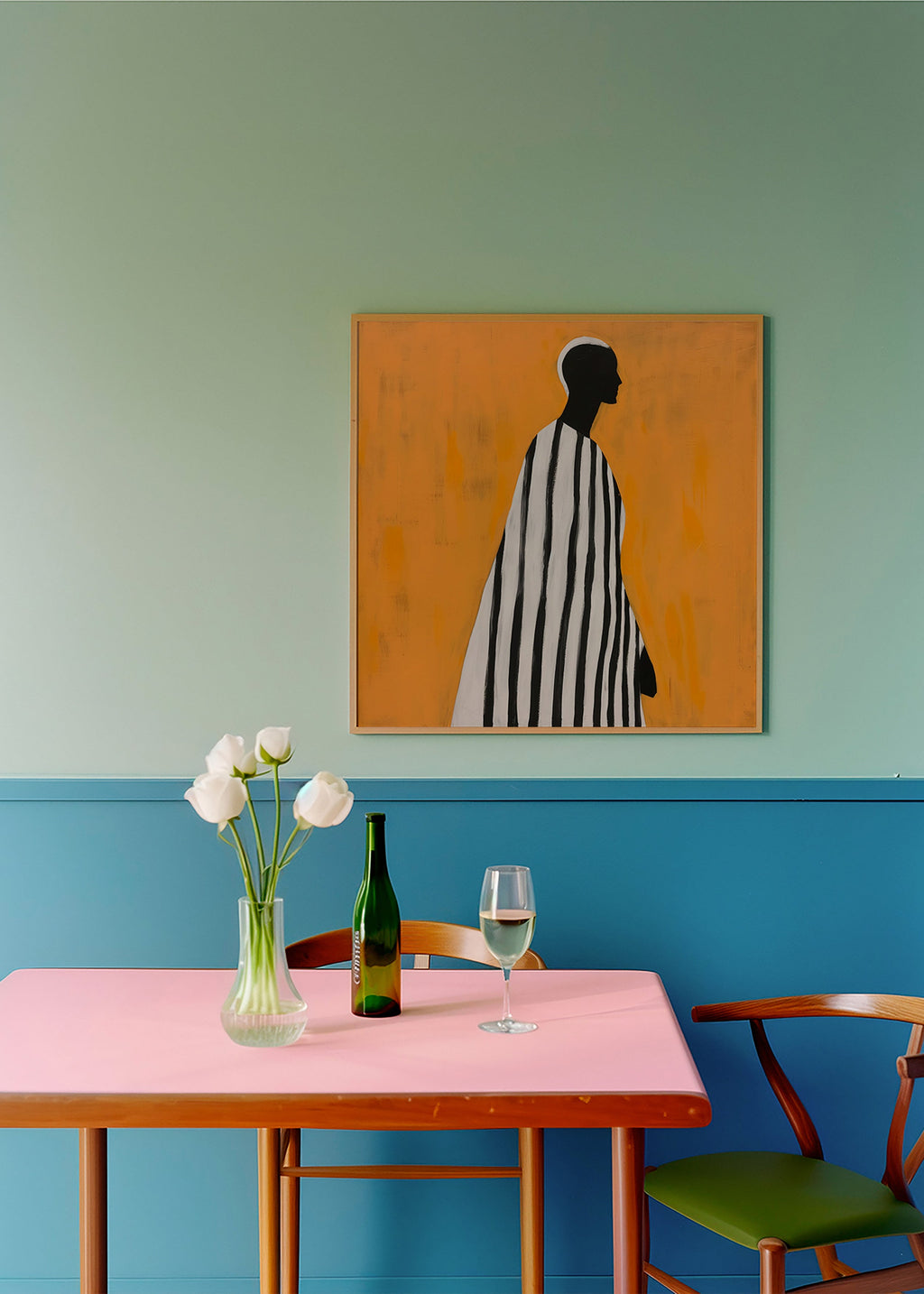 Cuadro abstracto de figura en perfil – Product1