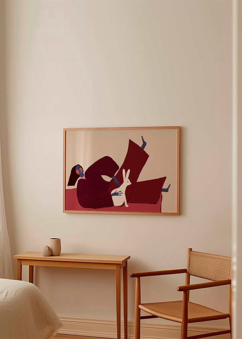 Cuadro con conejo y figura reclinada – Product2