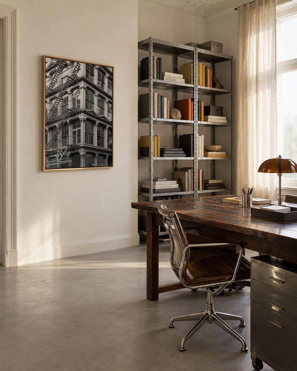 Urban Geometry - Framed canvas in an interior