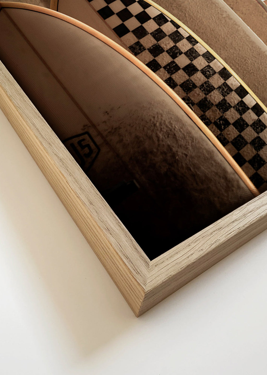 Cuadro deportivo con tablas de surf vintage – Canvas detail