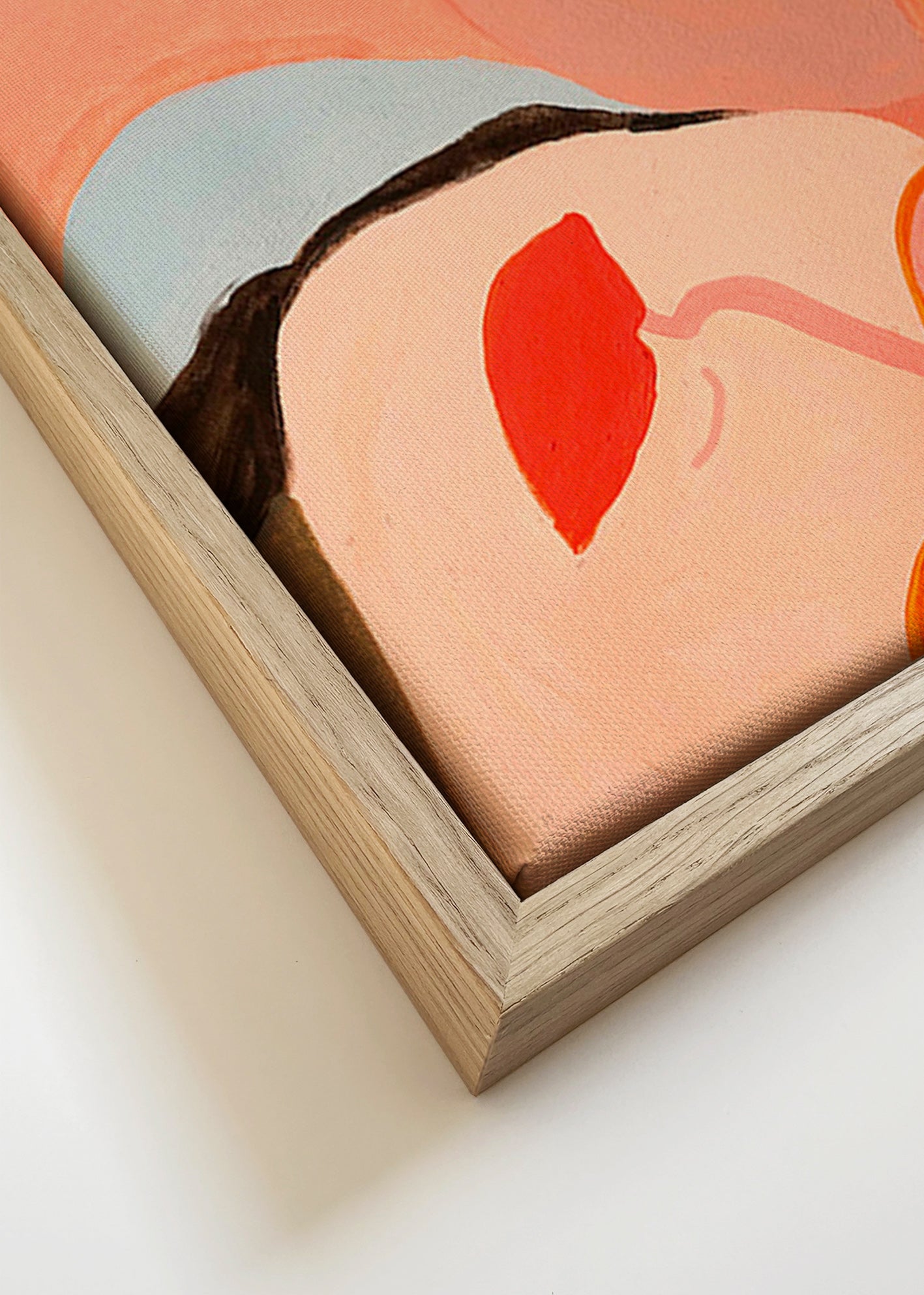 Ilustración de tres rostros coloristas – Canvas detail