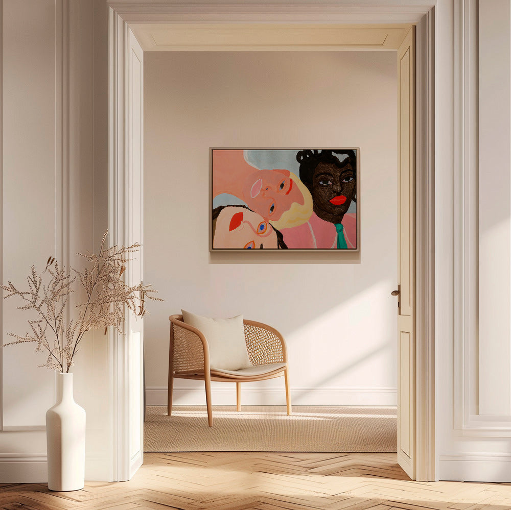 Ilustración de tres rostros coloristas – Canvas1