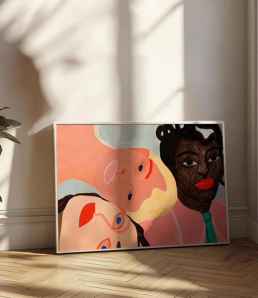 Ilustración de tres rostros coloristas – Product3