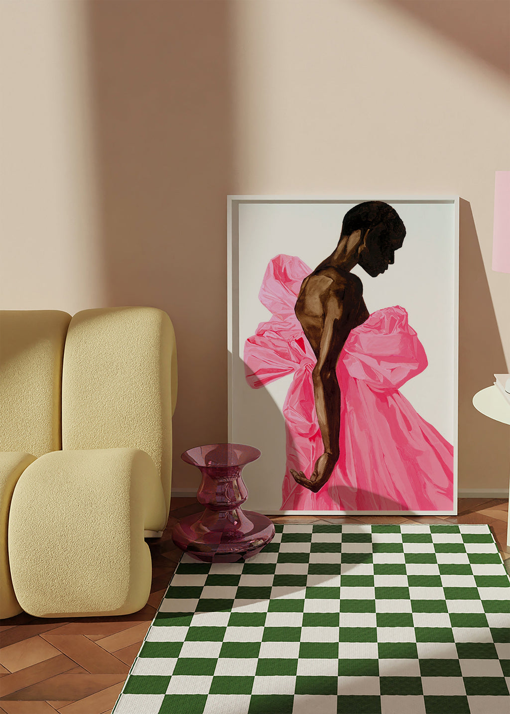 Ilustración figura en vestido rosa – Product2