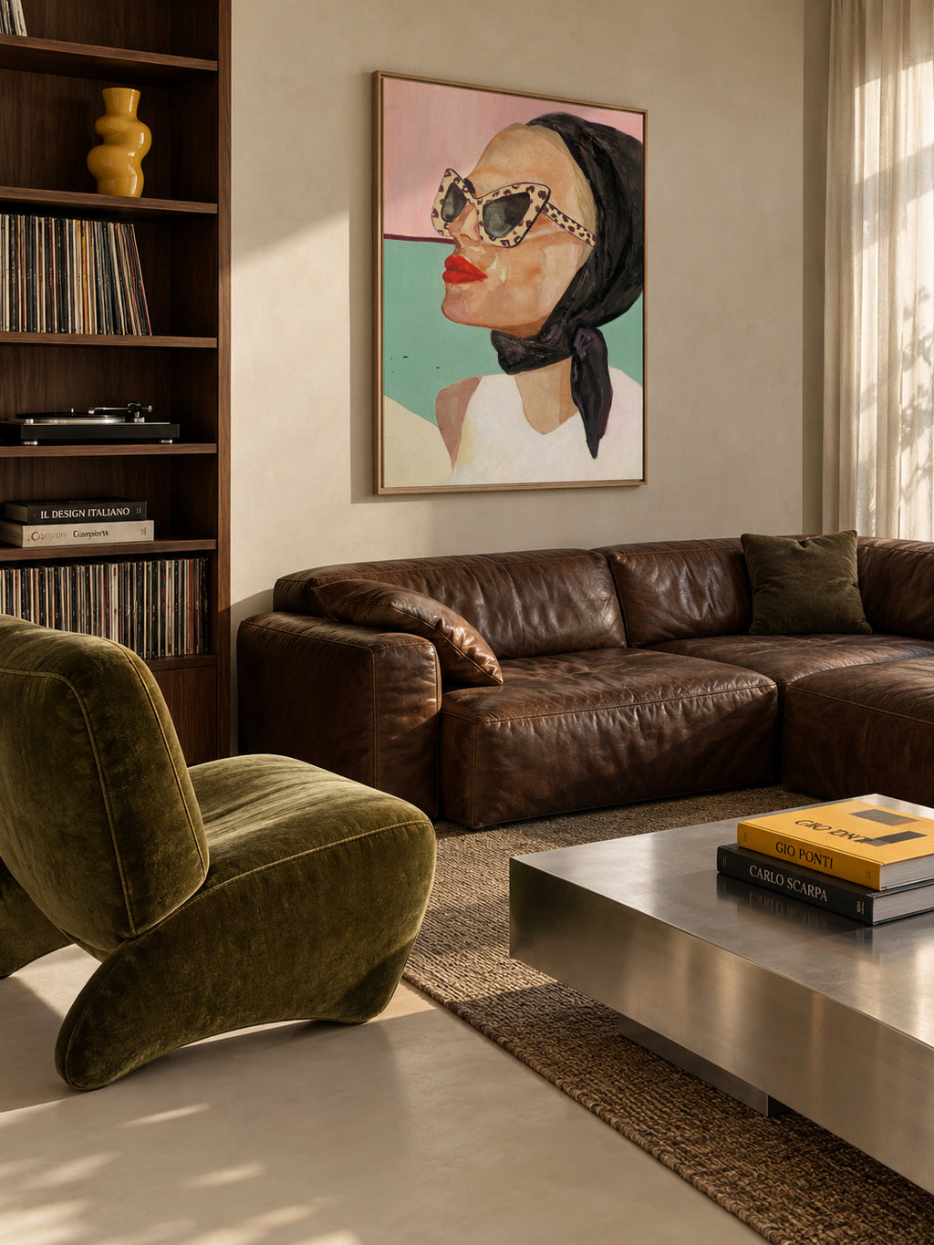 Capri - Framed canvas in an interior
