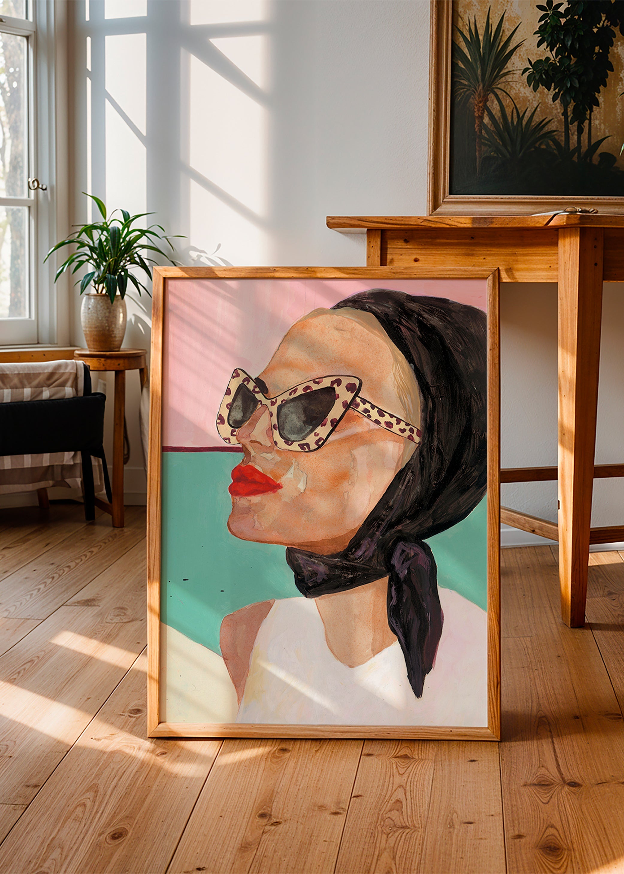Ilustración de mujer con gafas vintage – Product3