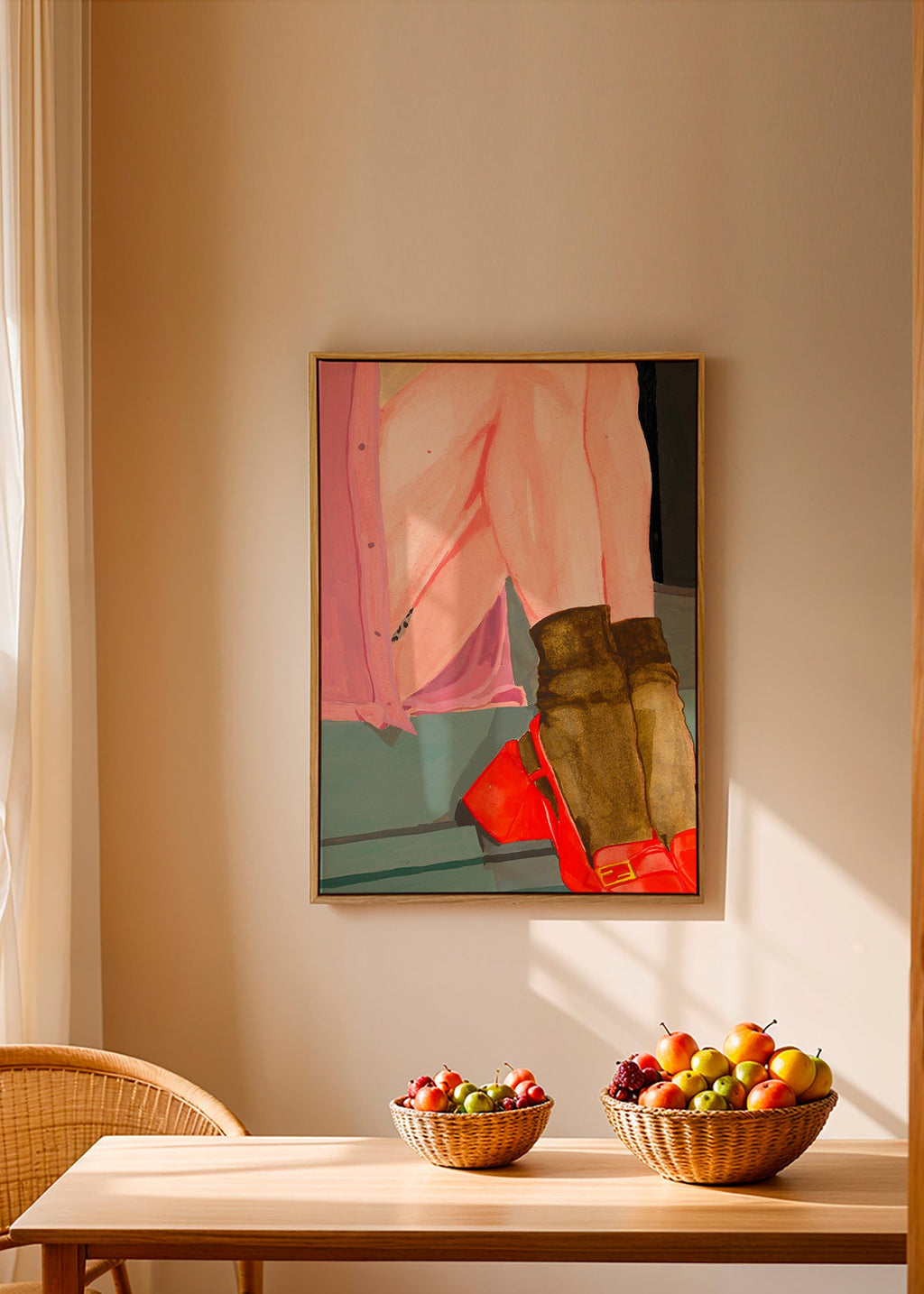 Ilustración de piernas con zapatos rojos – Canvas2