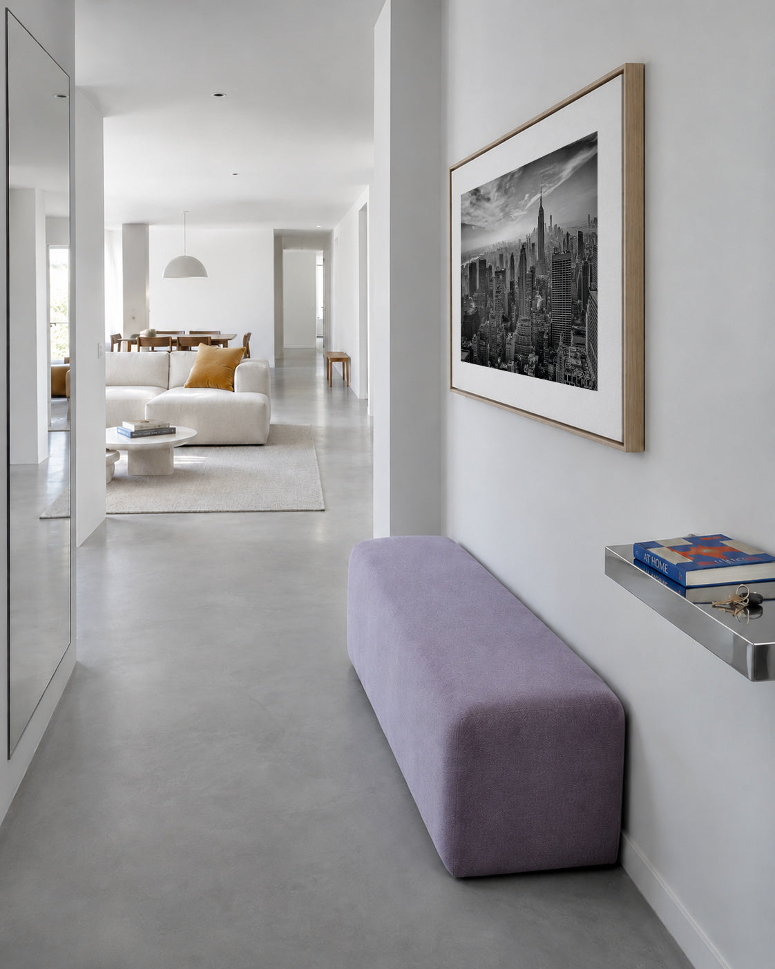 Hazy Gotham - Framed canvas in an interior