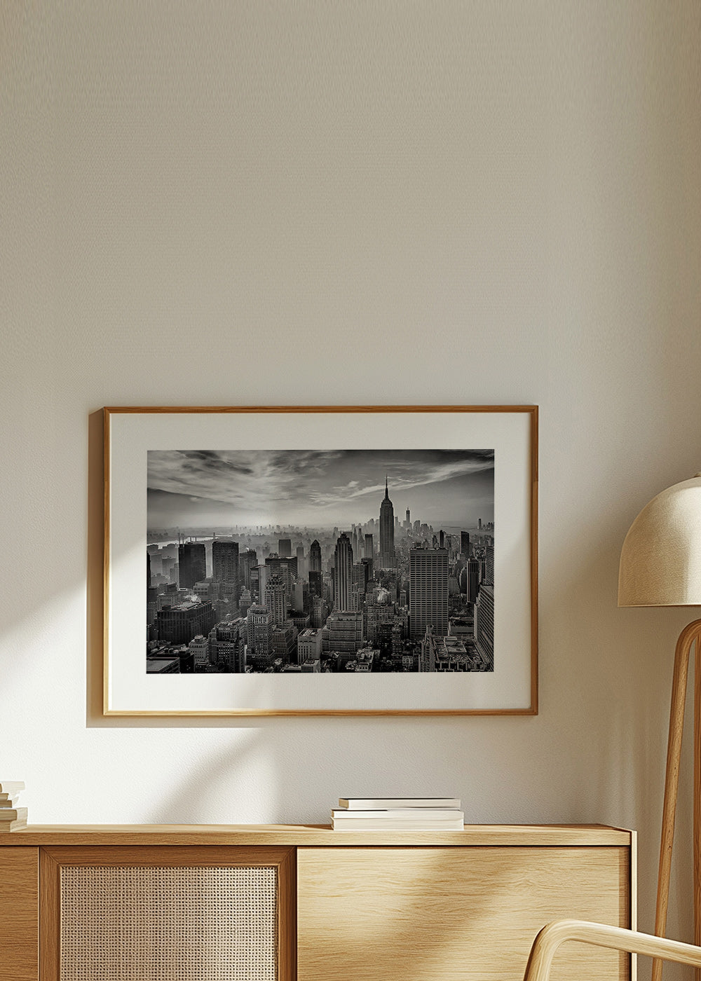 Cuadro de ciudades: Skyline de Manhattan en blanco y negro – Product1