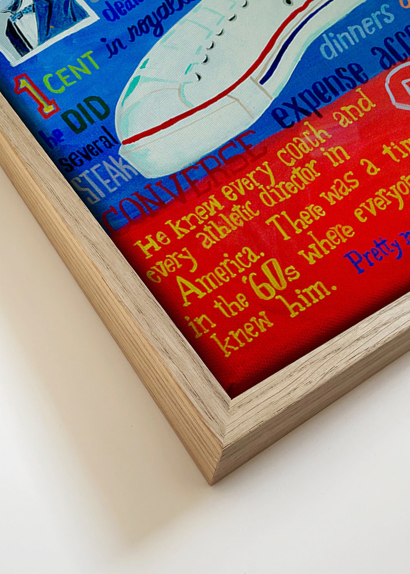 Cuadro deportivo Chuck Taylor zapatilla retro – Canvas detail