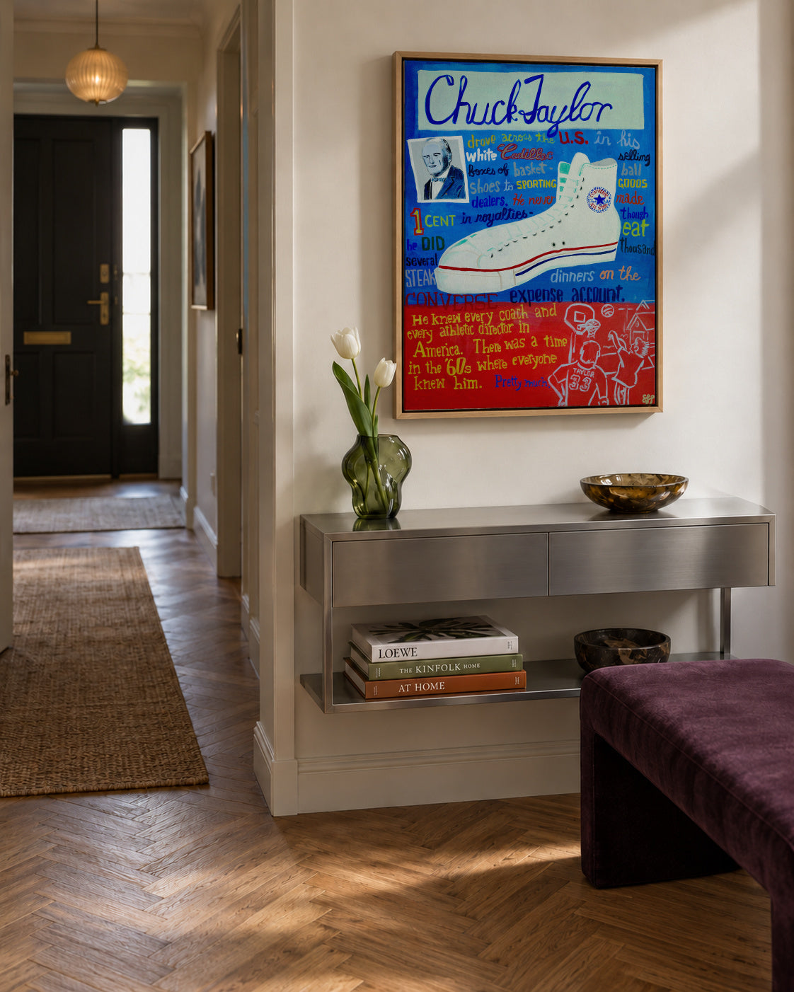 Chuck Taylor the Man - Framed canvas in an interior