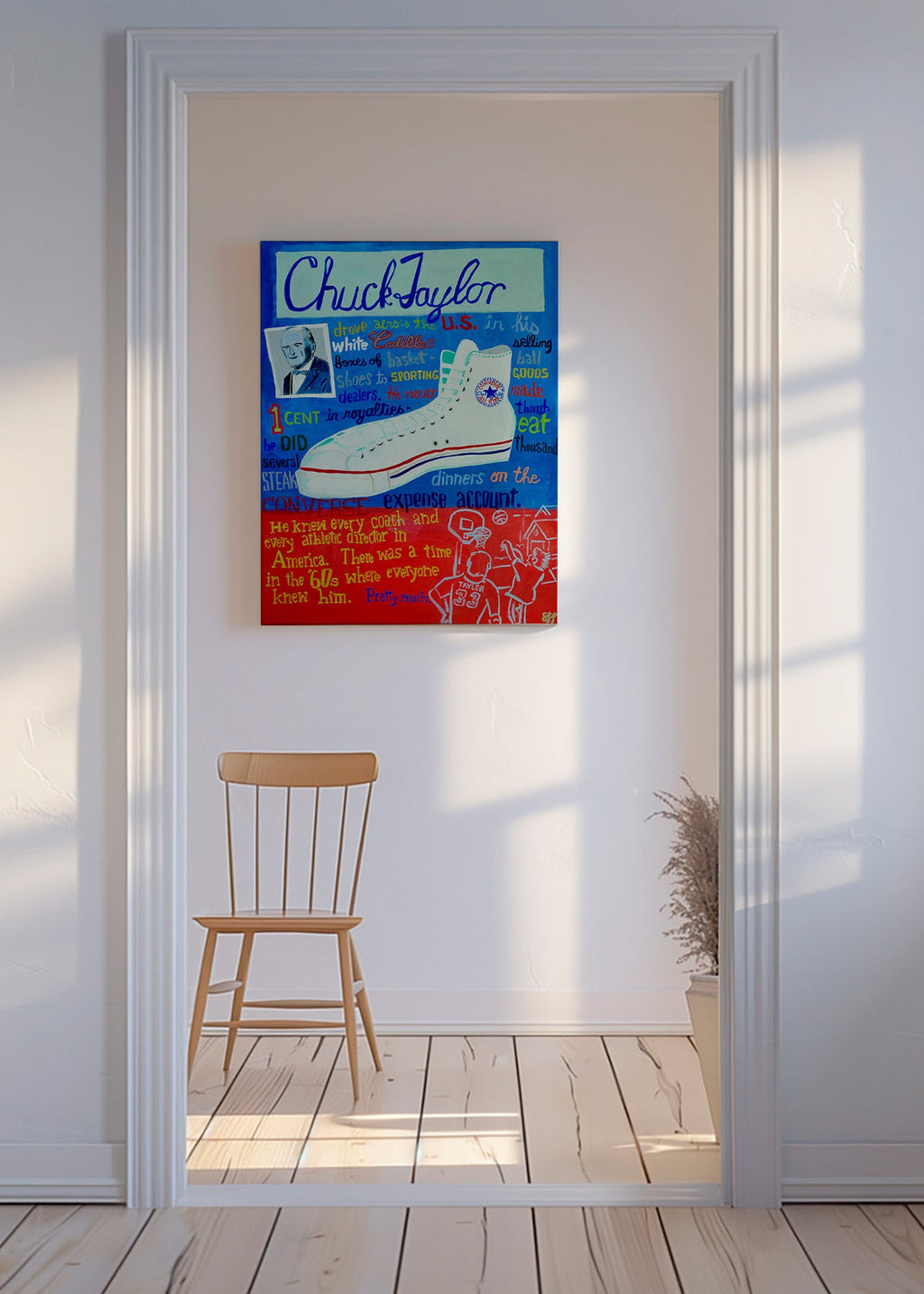 Cuadro deportivo Chuck Taylor zapatilla retro – Canvas