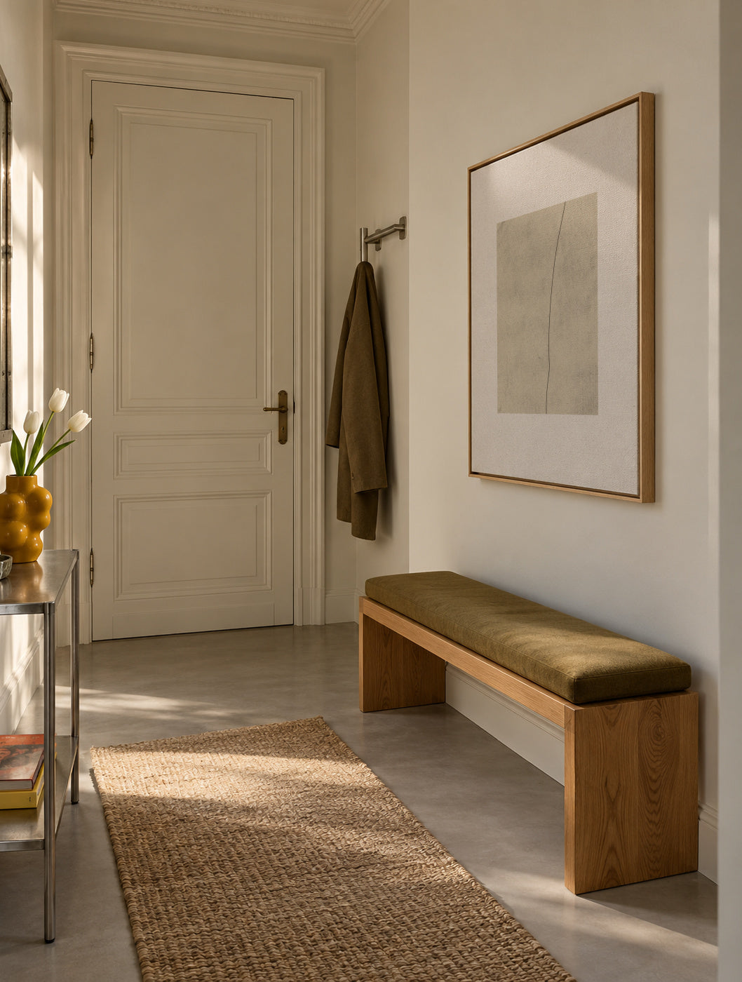 Elegant Simplicity - Framed canvas in an interior