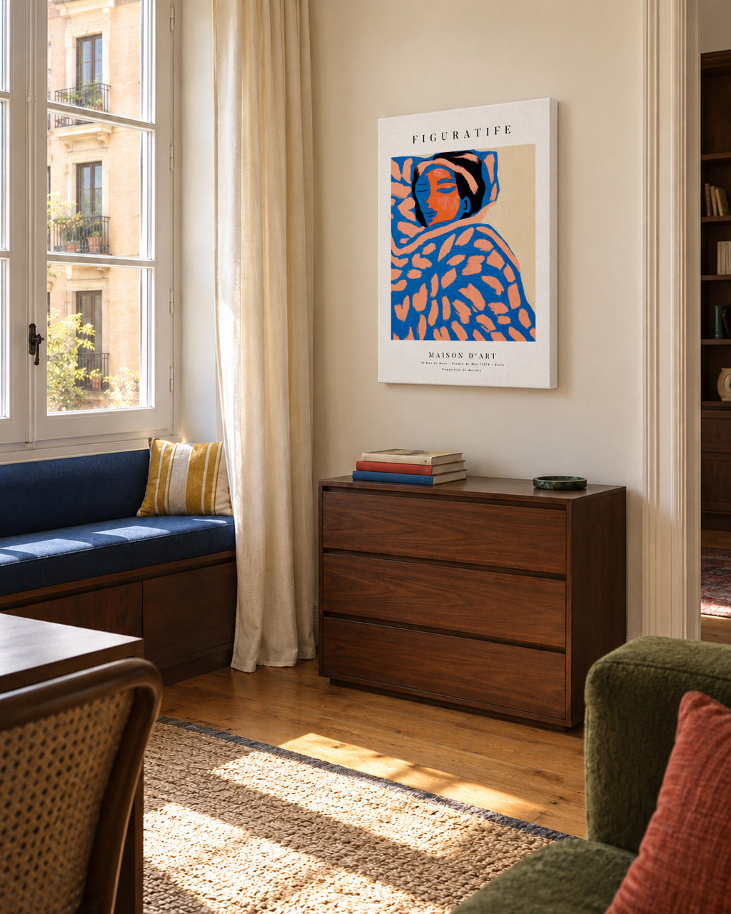 Poster Portrait Series 02 - Unframed canvas in an interior