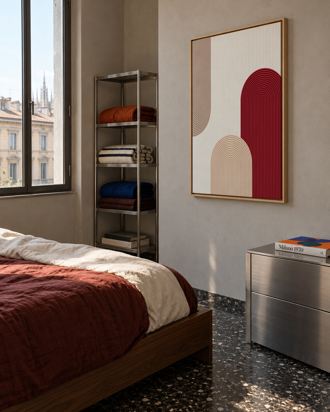 Circle composition 2 - Framed canvas in an interior