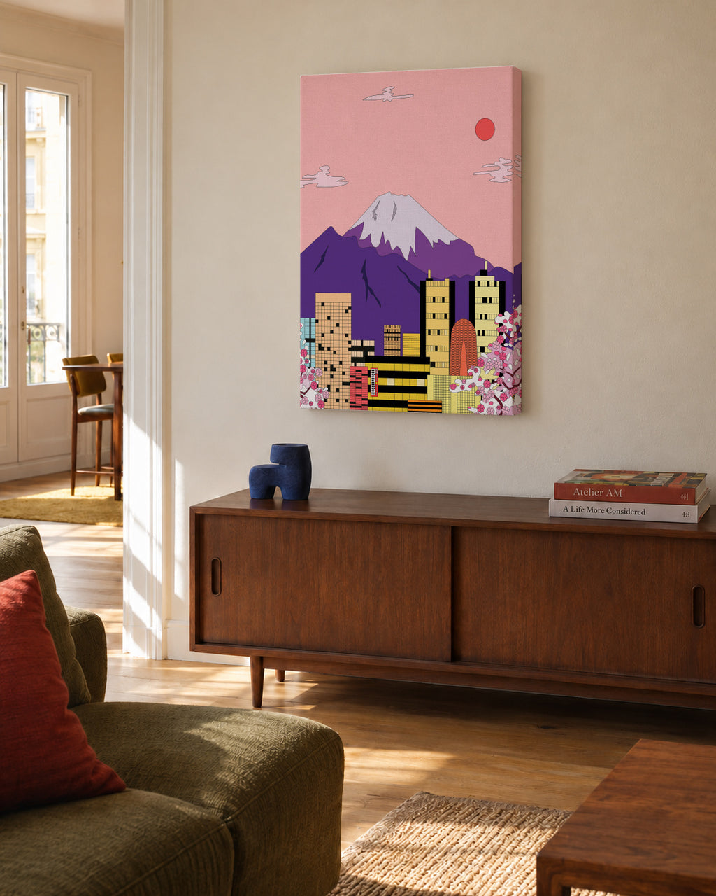 Tokyo - Unframed canvas in an interior