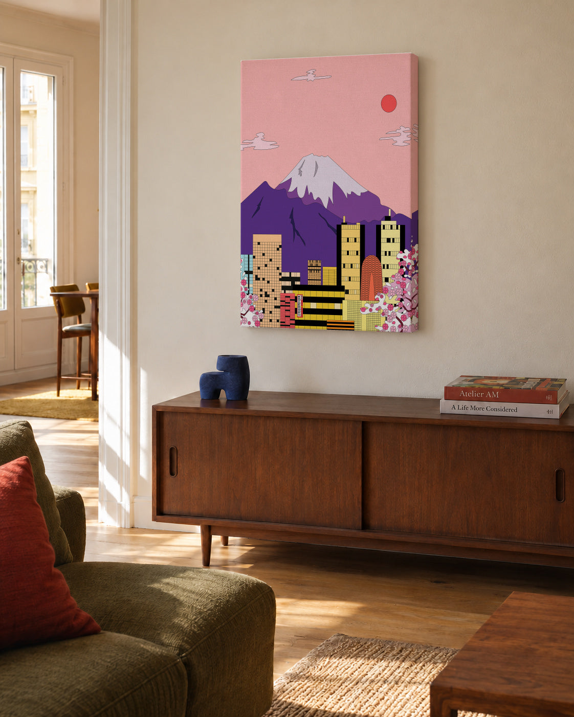 Tokyo - Unframed canvas in an interior
