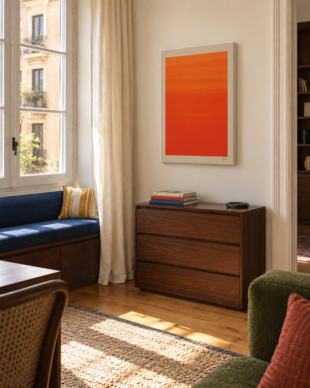 Sunset Horizon - Unframed canvas in an interior