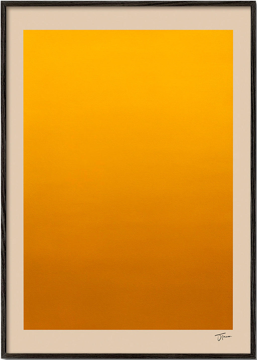 Cuadro minimalista degradado dorado – Black Frame