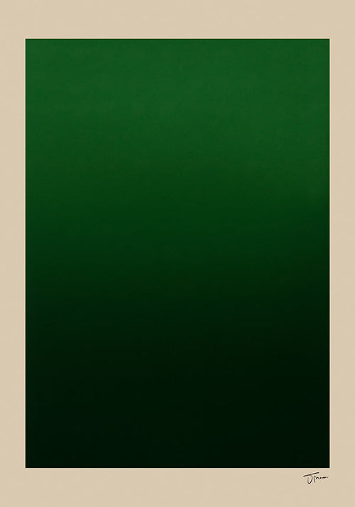 Cuadro abstracto degradado verde