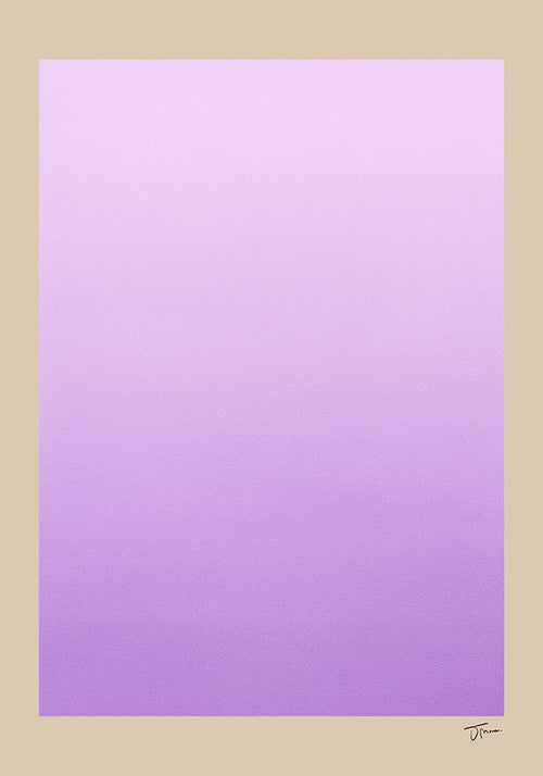 Cuadro abstracto degradado lavanda vertical