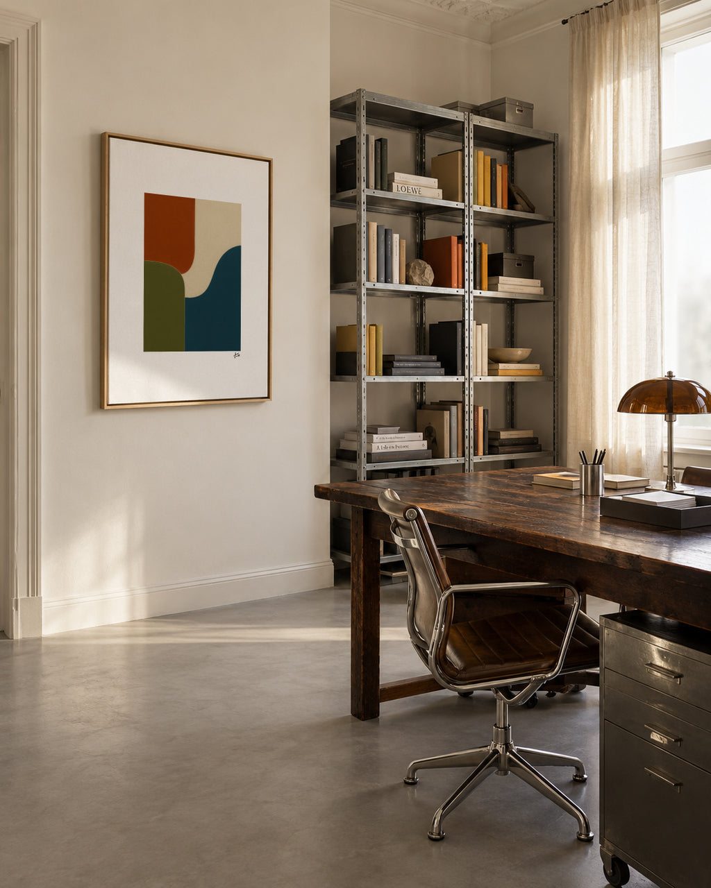 Soft Division - Framed canvas in an interior