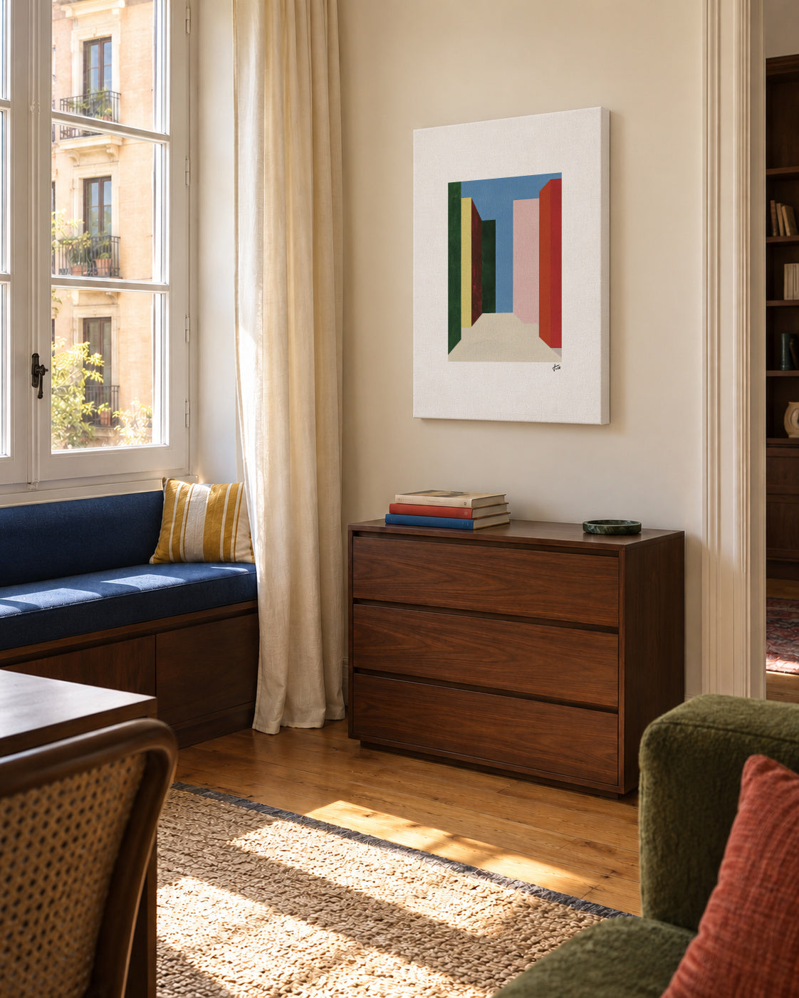 Silent Passage - Unframed canvas in an interior