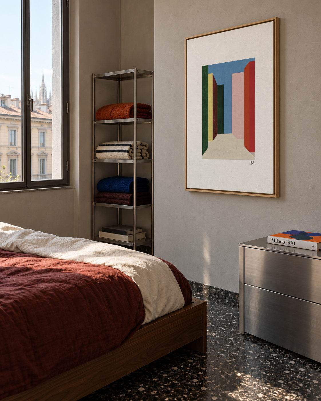 Silent Passage - Framed canvas in an interior