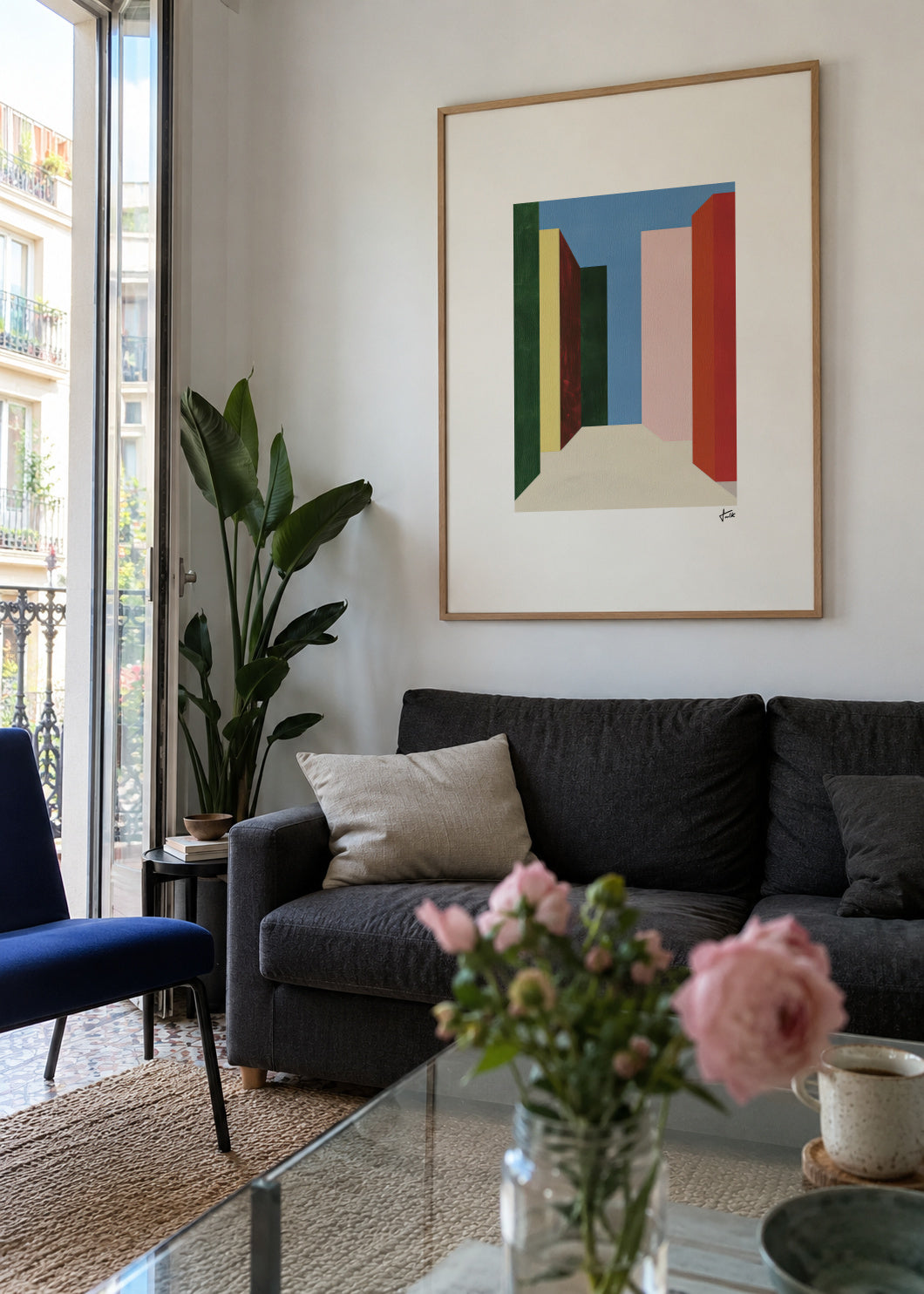 Silent Passage - Framed poster in an interior