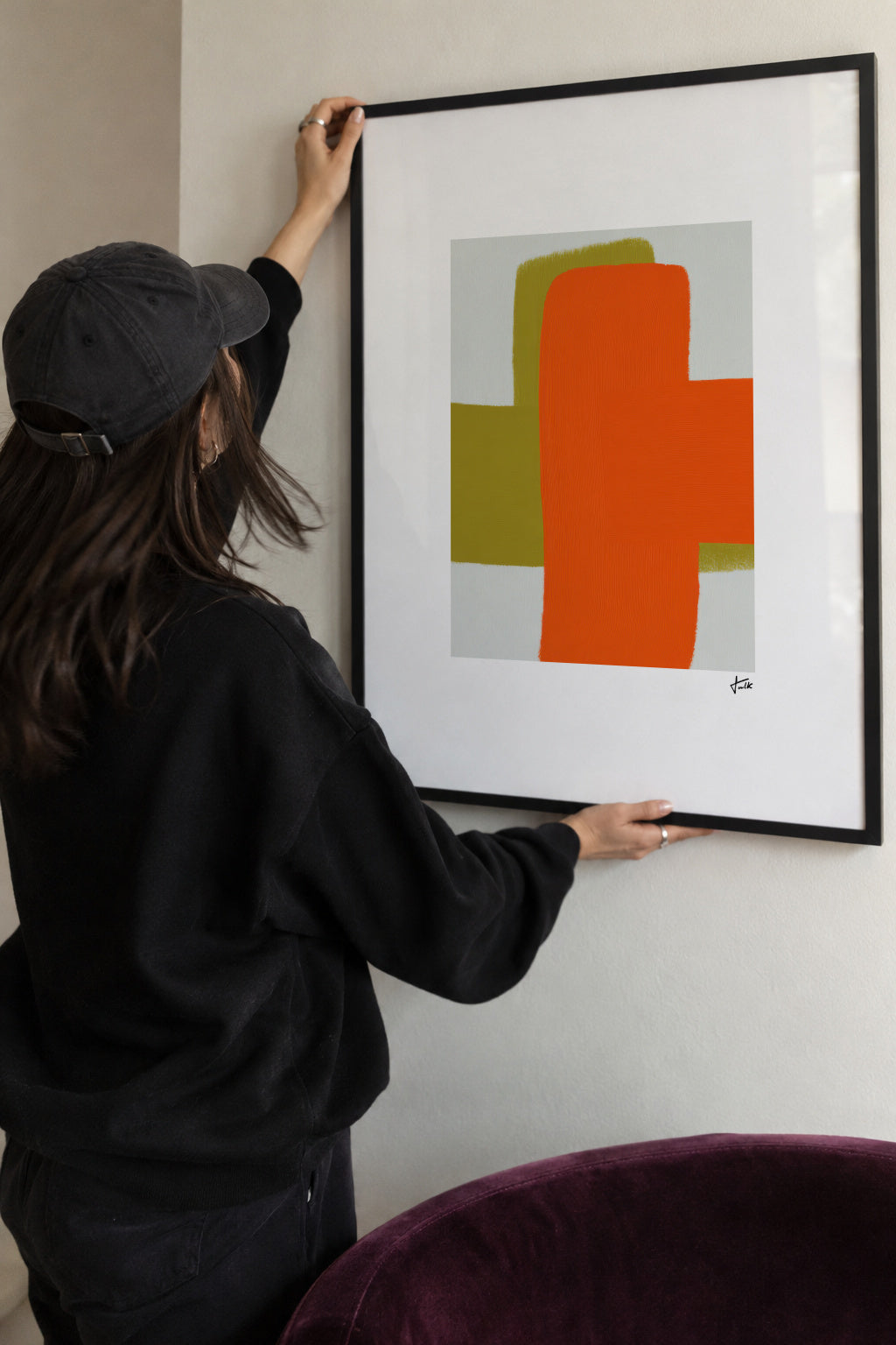 Signal Orange - Framed poster detail