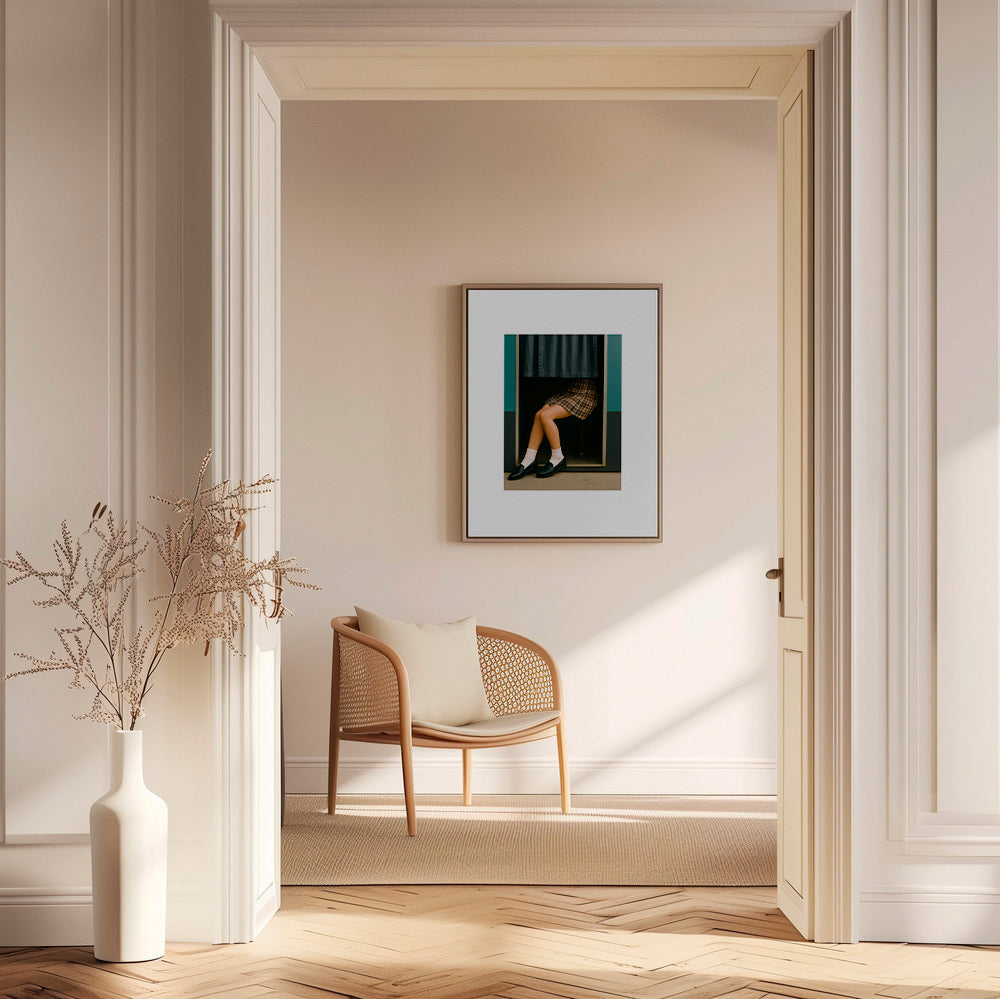 Fotografía editorial de piernas en cabina – Canvas2