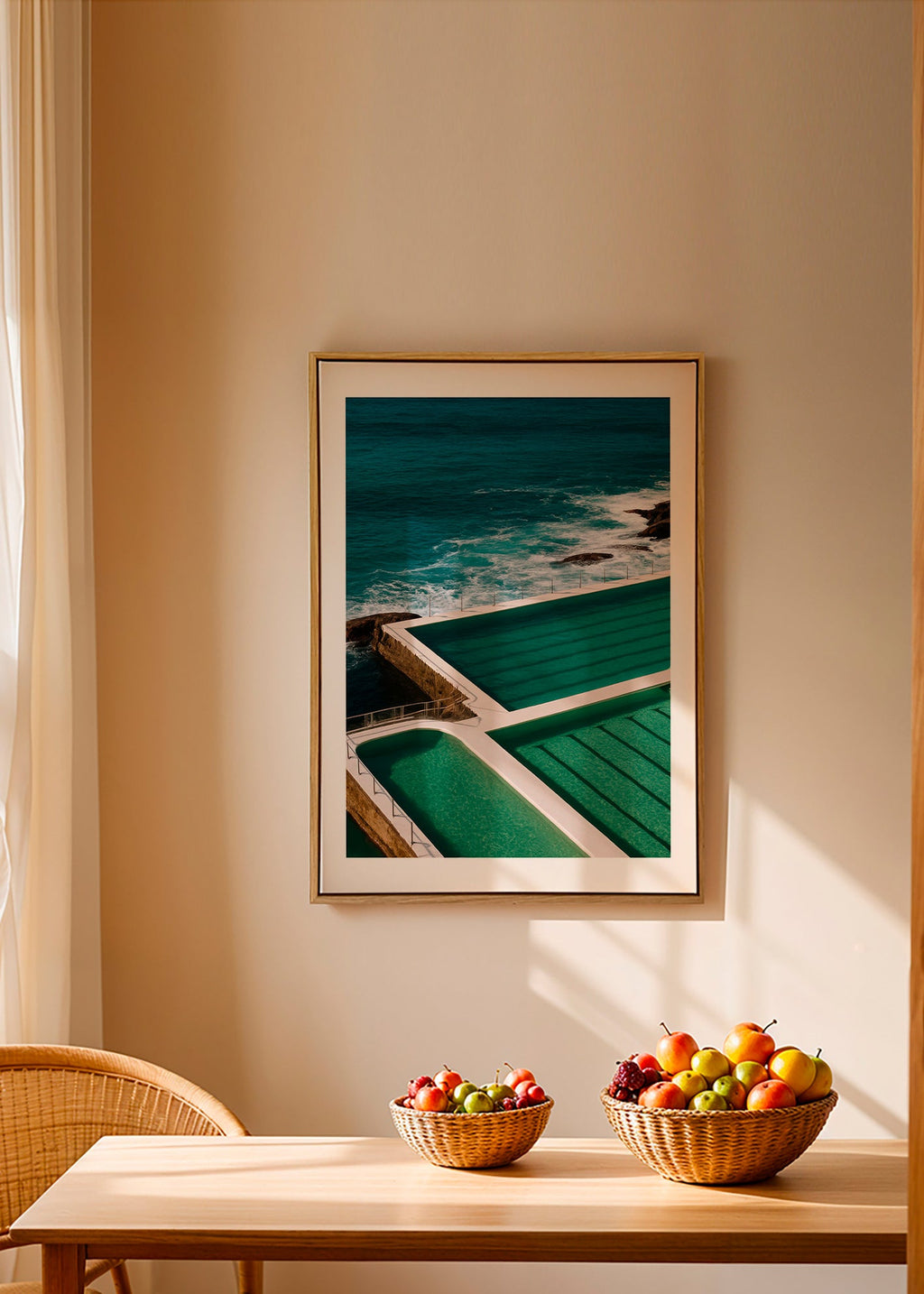 Cuadro de paisaje con piscinas junto al mar – Canvas2