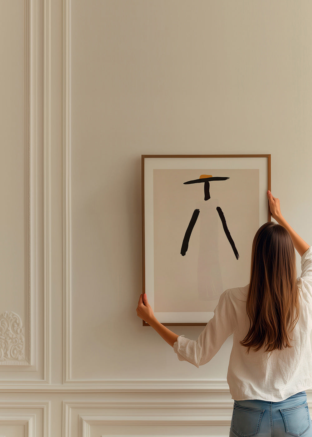 Cuadro minimalista figura con sombrero y vestido – Product3