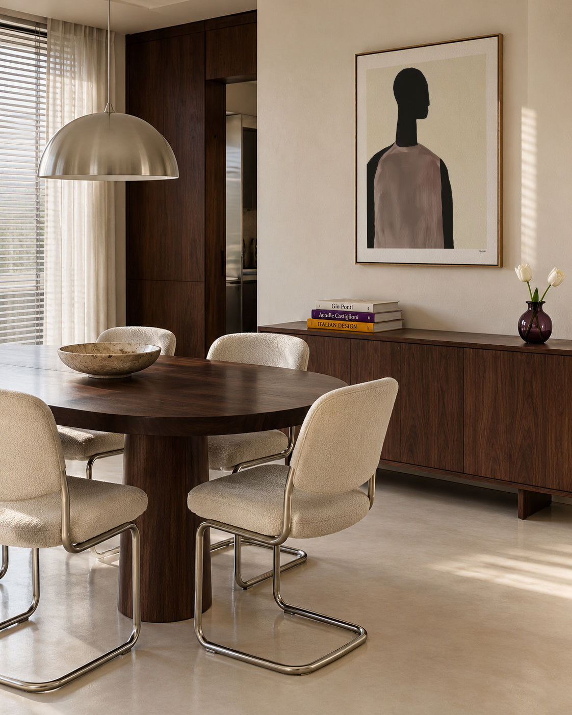 Shadow Portrait - Framed canvas in an interior