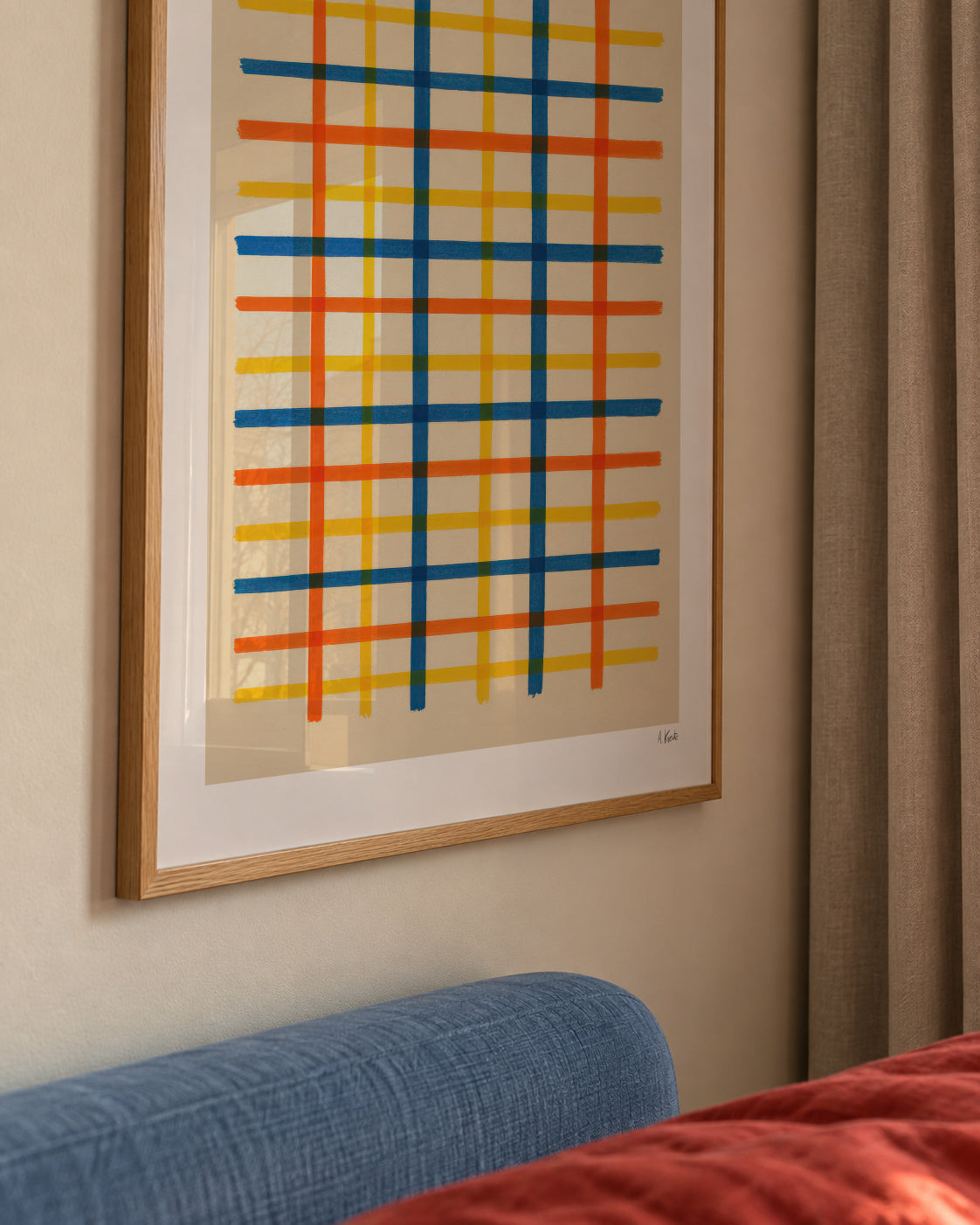 Summer Grid - Framed poster detail