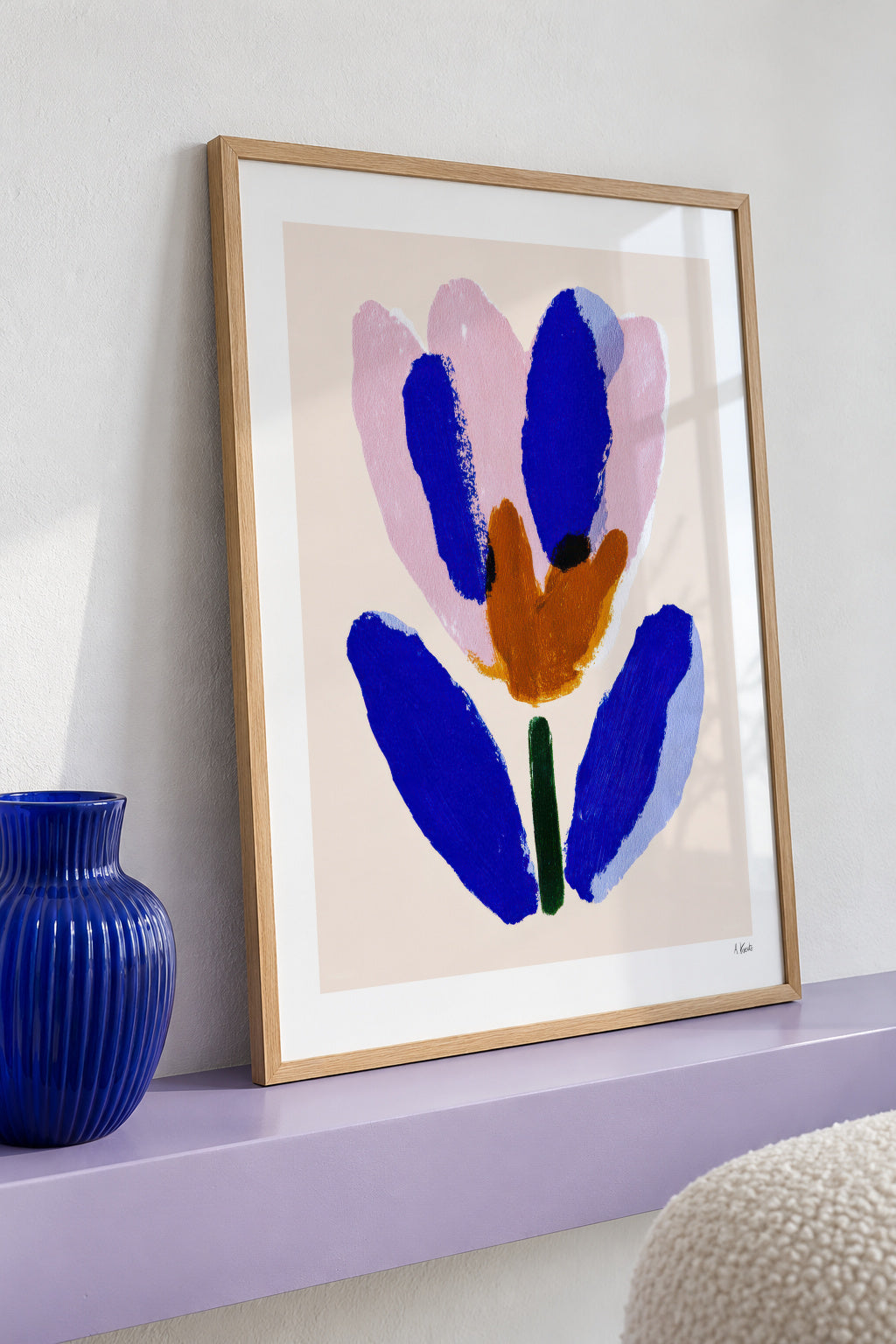 Blue Bloom - Framed poster detail