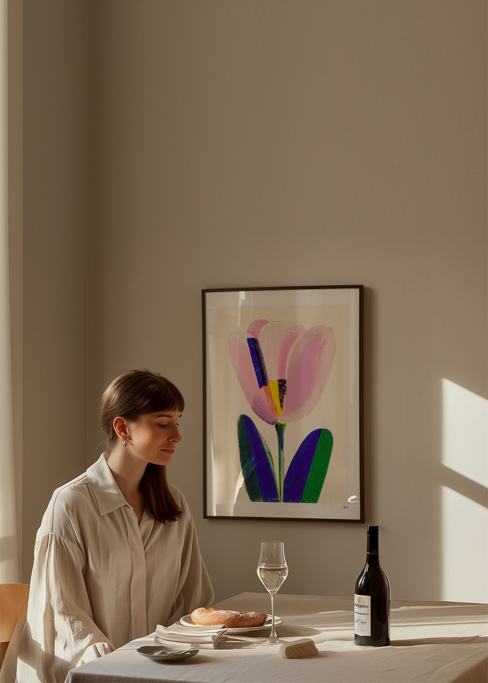 Lámina botánica tulipán rosa – Product2