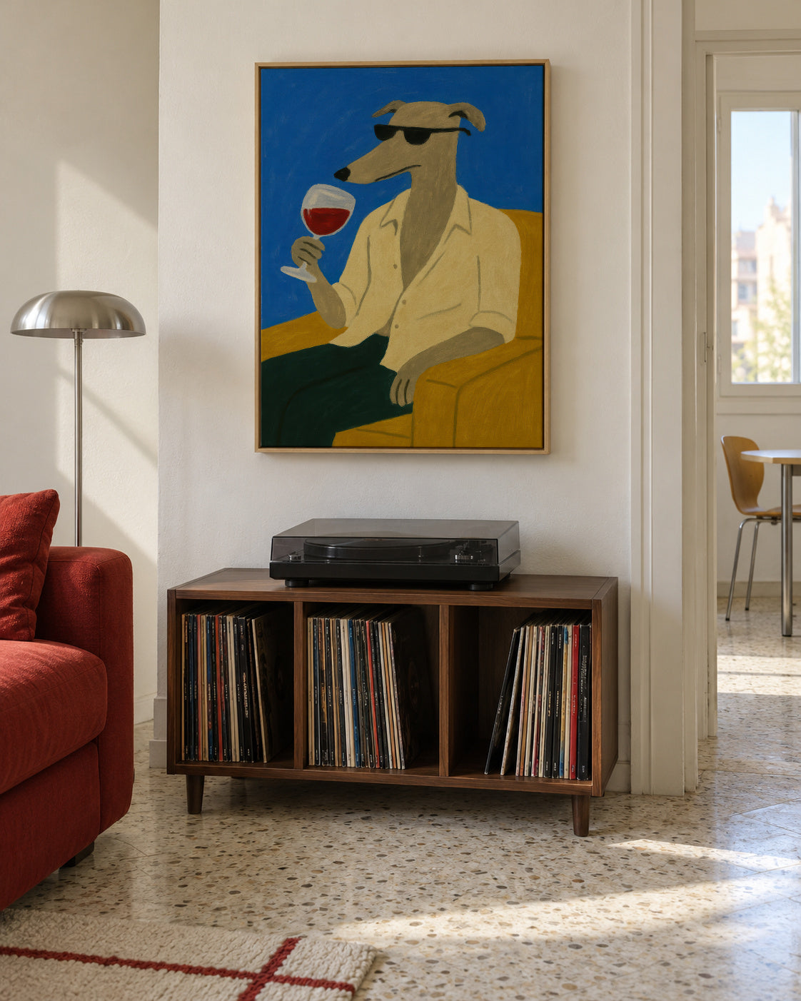 Wine Connoisseur - Framed canvas in an interior